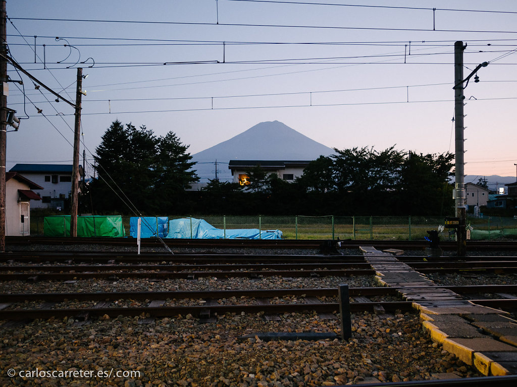 Monte Fuji desde la estación de Kawaguchiko